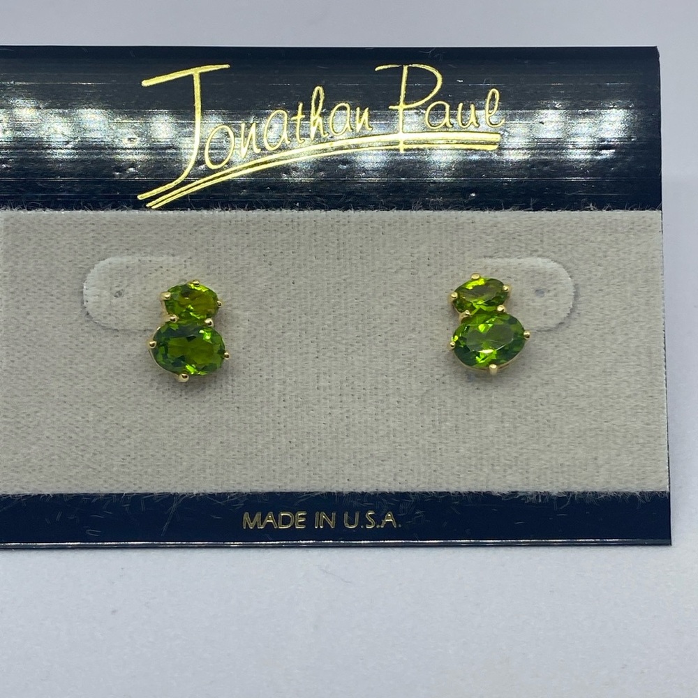 Gold tone CZ pierced earrings. NWT.